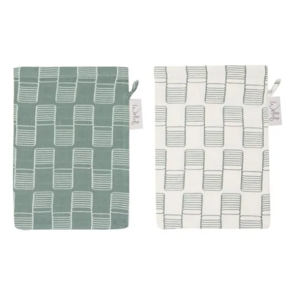Witlof For Kids Sticky Stripes Washandjes - 2 Stuks