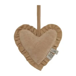 Witlof For Kids Velvet Rib Knuffeldoekje Hart - Soft Sand
