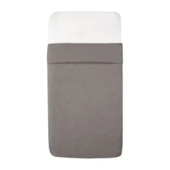 Witlof for kids Velvet Rib Tuck-Inn wiegdeken - 40 x 80 cm - Warm Grey