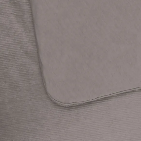 Witlof for kids Velvet Rib Tuck-Inn wiegdeken - 40 x 80 cm - Warm Grey