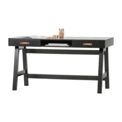 Woood Dian Bureau Grenen Diep Zwart