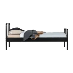 Woood Mees Bed Metaal Zwart 90 x 200 Cm