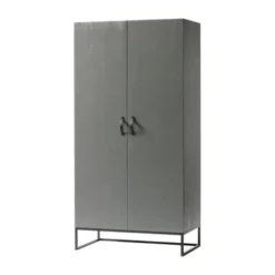 Woood Morris Kast 2-Deurs Grenen Leem