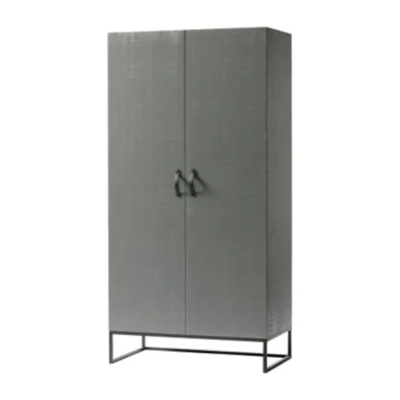 Woood Morris Kast 2-Deurs Grenen Leem