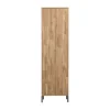 Woood New Gravure Hoge Kast - Met Lade - Eiken - Blanke Lak