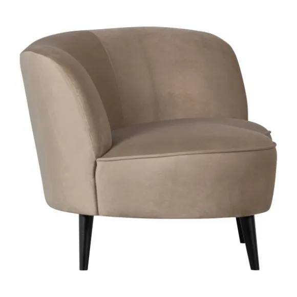 Woood Sara Fauteuil – Fluweel – Khaki