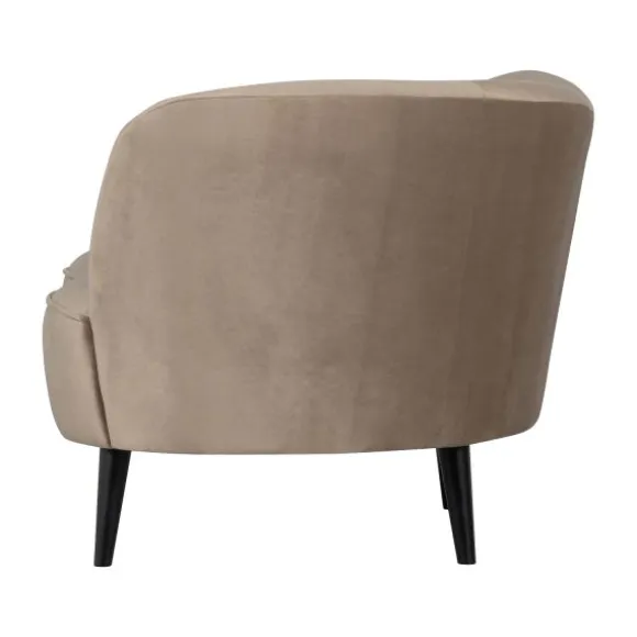 Woood Sara Fauteuil – Fluweel – Khaki