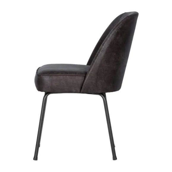 Woood Vogue Eetkamerstoel – Leer – Zwart