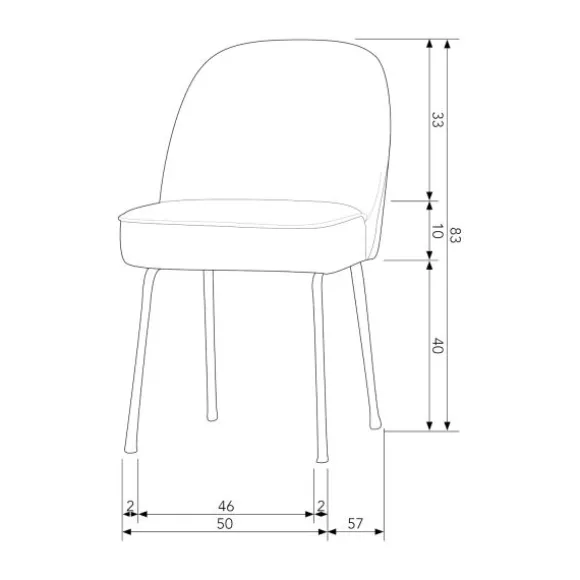 Woood Vogue Eetkamerstoel – Leer – Zwart