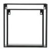 WOOOD Wandplank Kubus Meert - Metaal Zwart - Set van 2